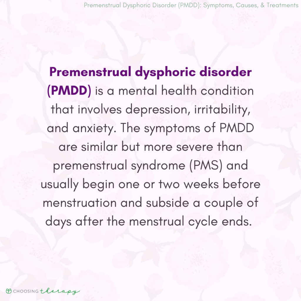Premenstrual Dysphoric Disorder Pmdd