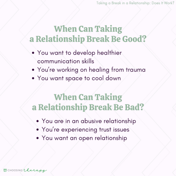 Taking A Break In A Relationship Does It Work