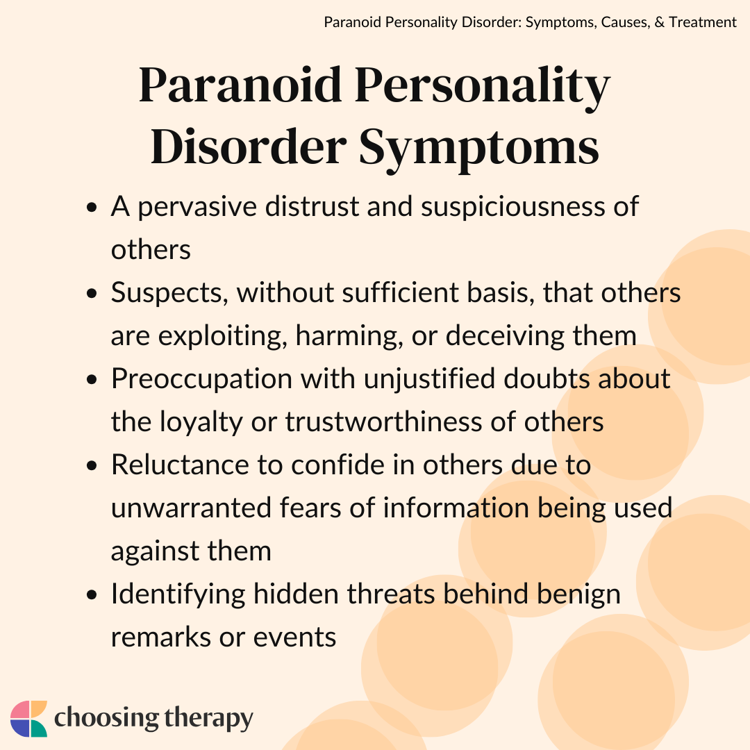 signs of paranoid personality disorder