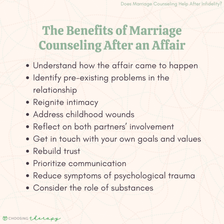 Does Marriage Counseling Help After Infidelity?