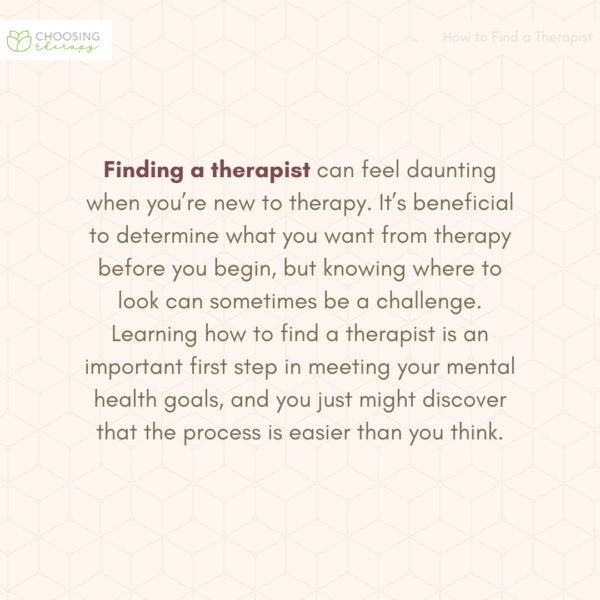 9 Ways To Find The Right Therapist