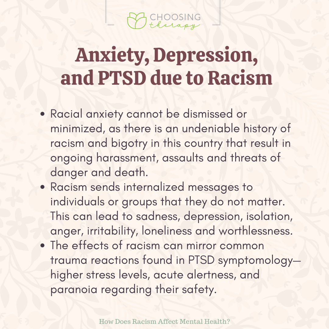 How Does Racism Affect Mental Health? - Choosing Therapy