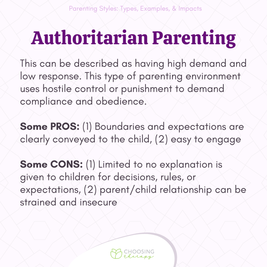 Parenting Styles: Types, Examples, & Impacts - Choosing Therapy