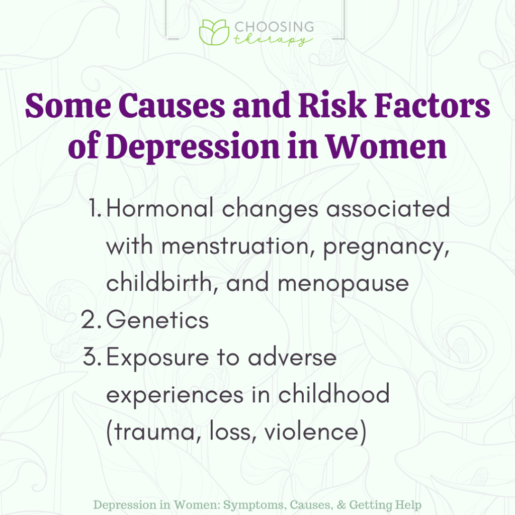 Depression in Women: Symptoms, Causes, & Getting Help