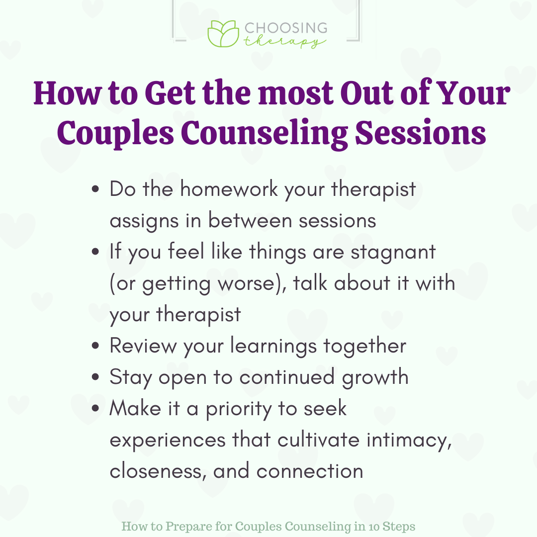 How To Prepare For Couples Counseling In 12 Steps