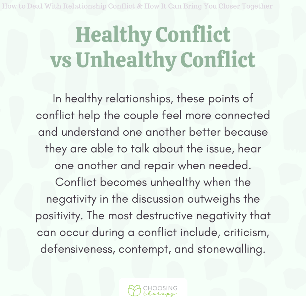 How To Deal With Relationship Conflict