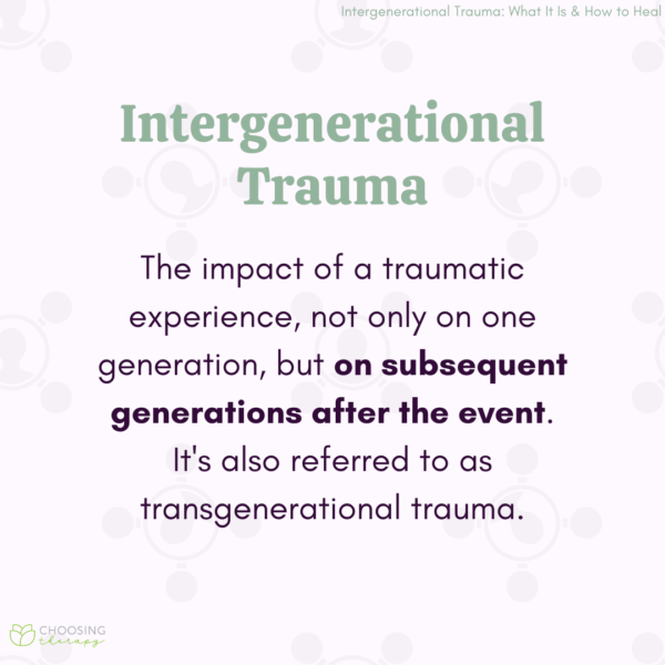 intergenerational trauma activism