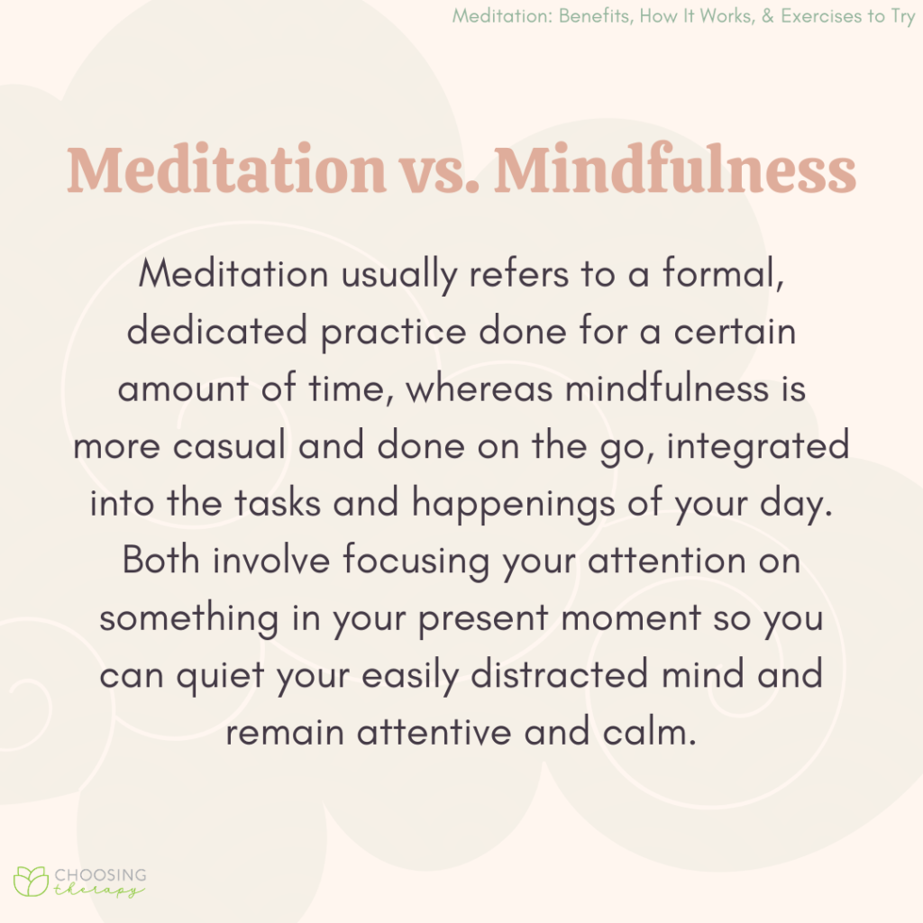 Meditation: Benefits, How It Works, & Exercises to Try - Choosing Therapy