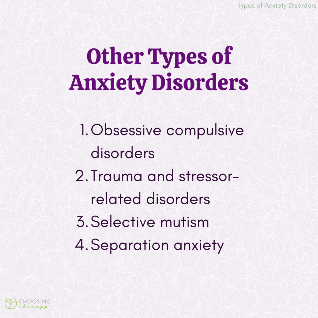 Types of Anxiety Disorders