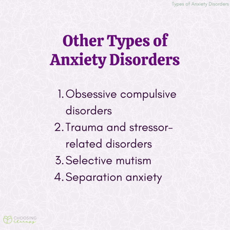 Types Of Anxiety Disorders