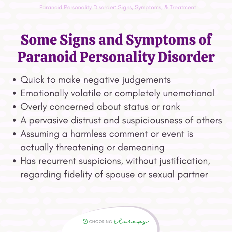 Paranoid Personality Disorder Signs Symptoms And Treatment