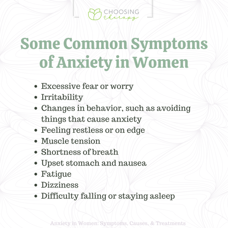 Anxiety In Women Symptoms Causes And Treatments 