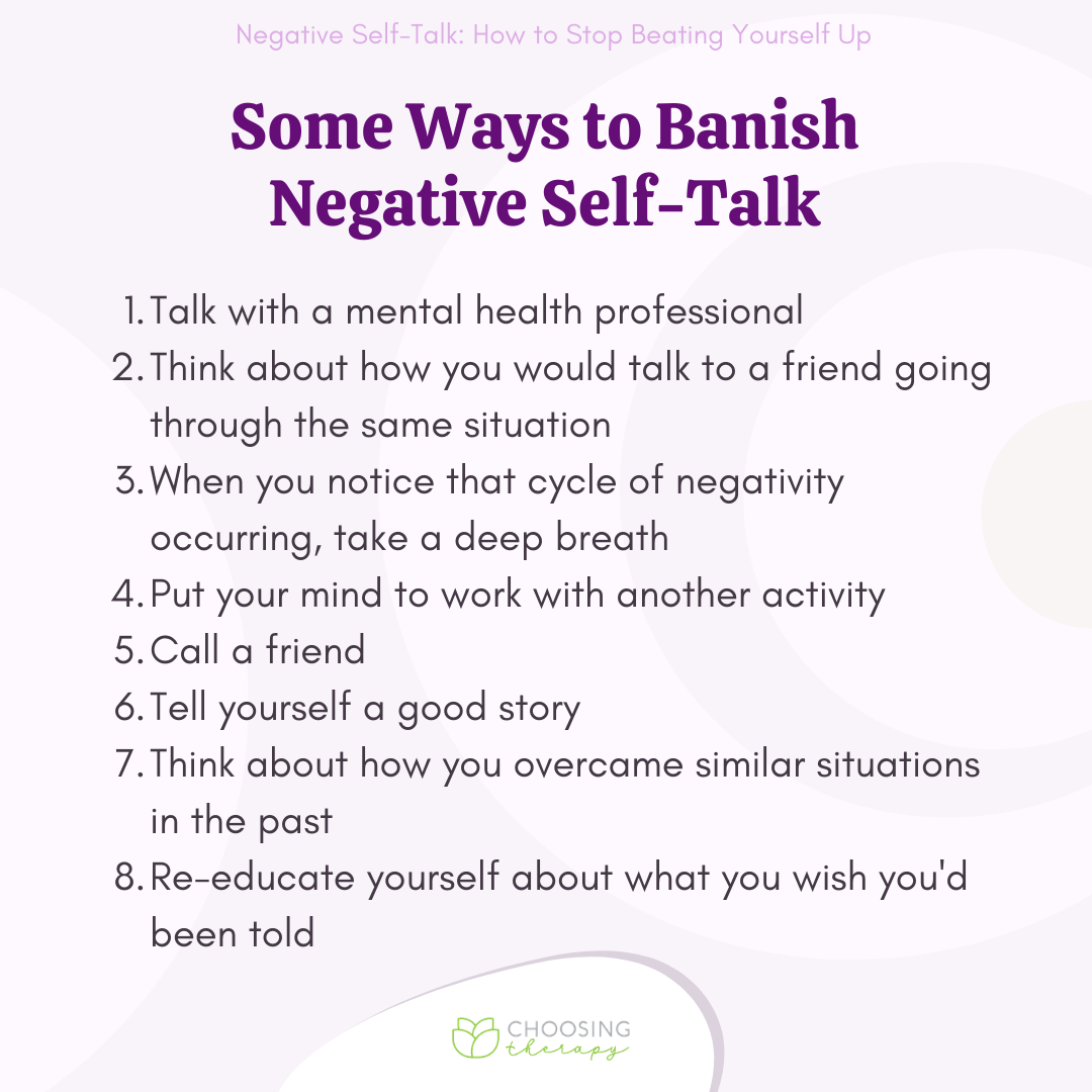 Negative Self-Talk: How to Stop Beating Yourself Up - Choosing Therapy