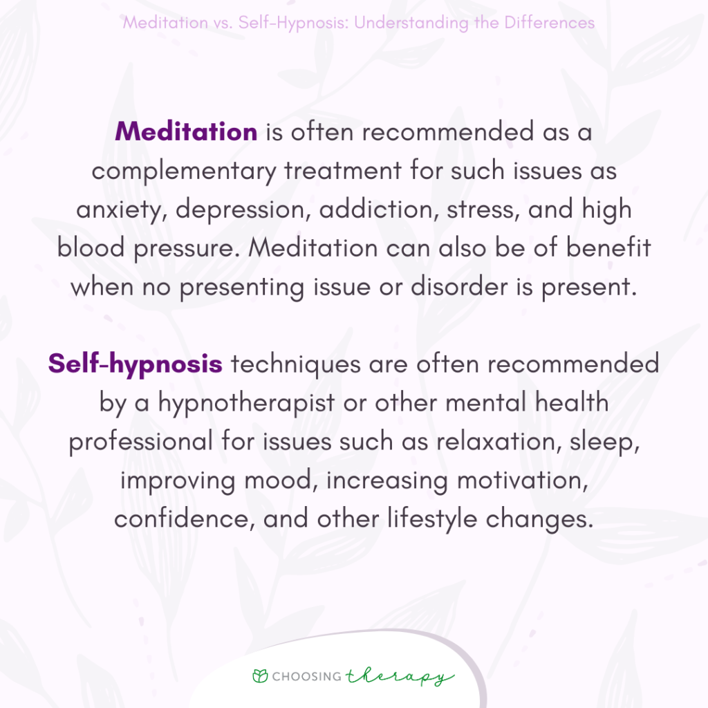 Meditation vs. Self-Hypnosis: Understanding the Differences