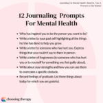 12 Prompts For Journaling For Your Mental Health