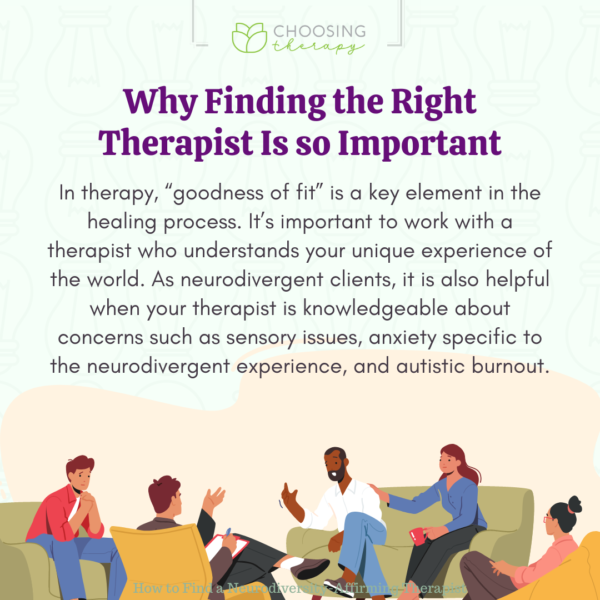 How to Find a Neurodiversity-Affirming Therapist - Choosing Therapy