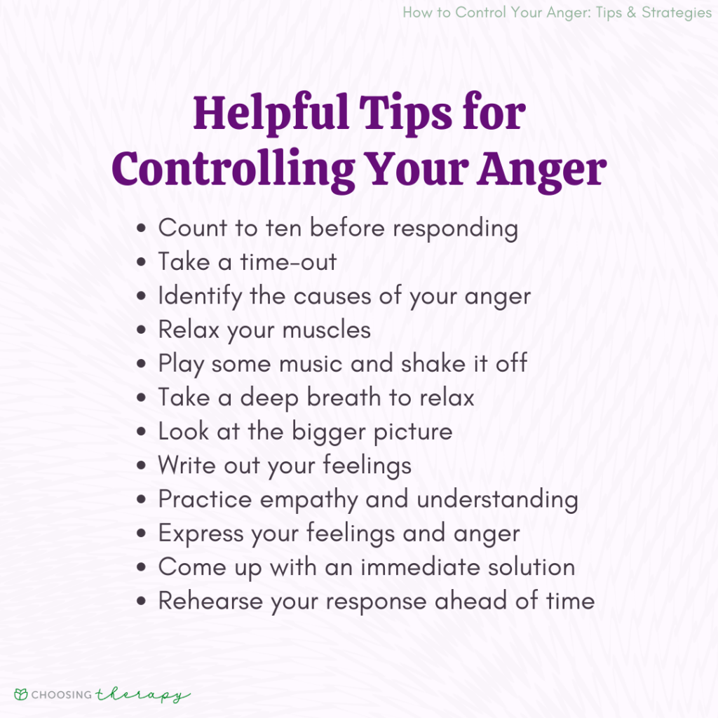 How To Control Your Anger 24 Tips And Strategies Choosing Therapy 8424