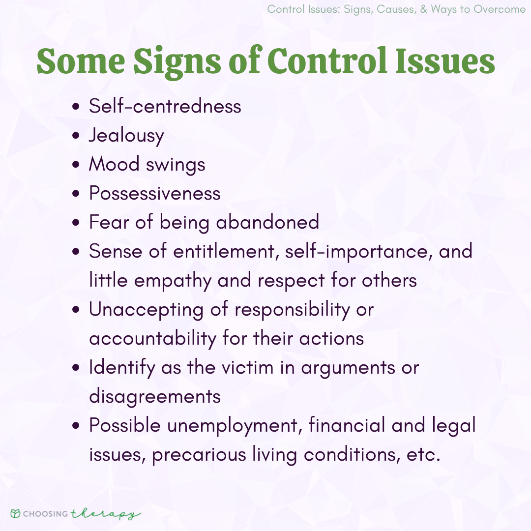 Signs Of Control Issues And 10 Ways To Cope