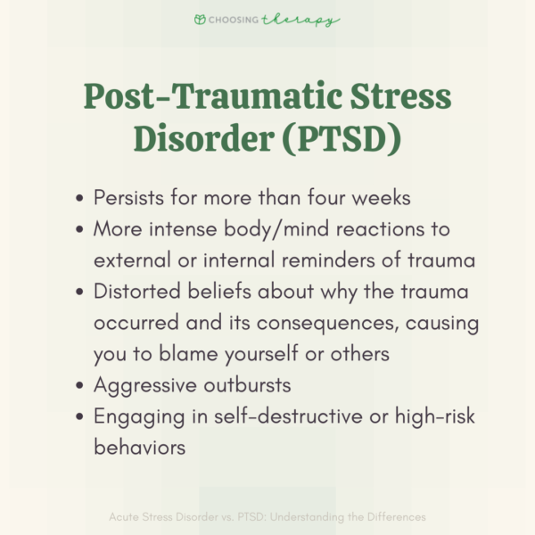 Acute Stress Disorder vs. PTSD: What Are the Key Differences?