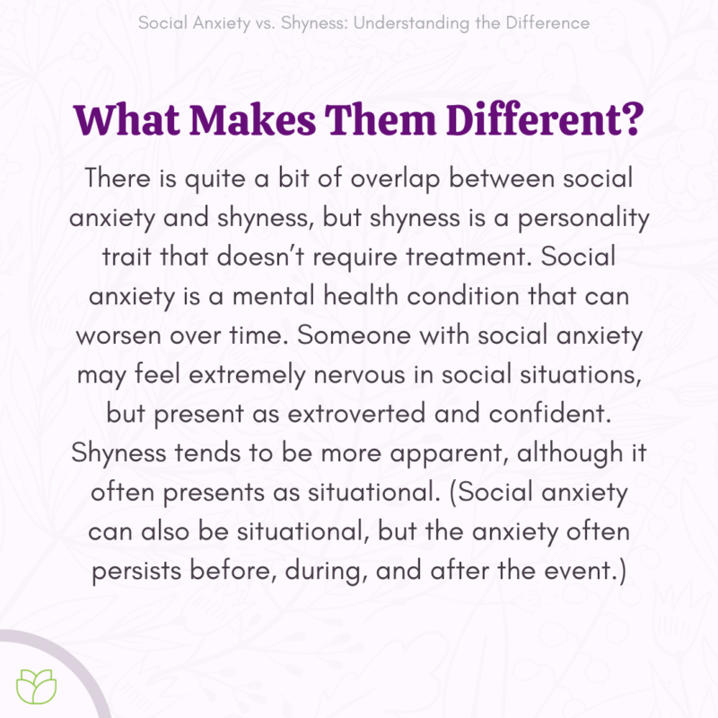 Shy vs. Social Anxiety: What are the Similarities and Differences?