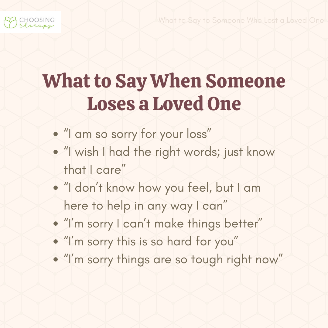 what to say to someone who lost someone        <h3 class=
