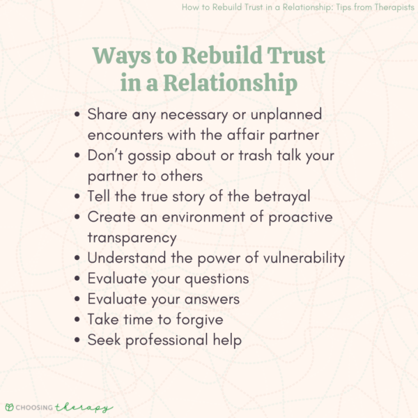 How To Rebuild Trust In A Relationship: 20 Tips From Therapists