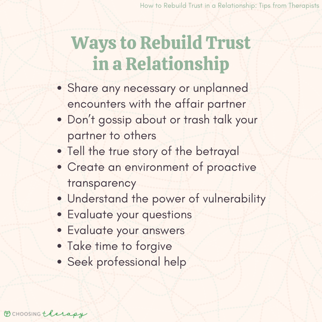  How To Rebuild Trust In A Relationship 20 Tips From Therapists