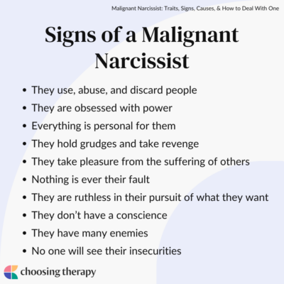 10 Signs You Are Dealing with a Malignant Narcissist