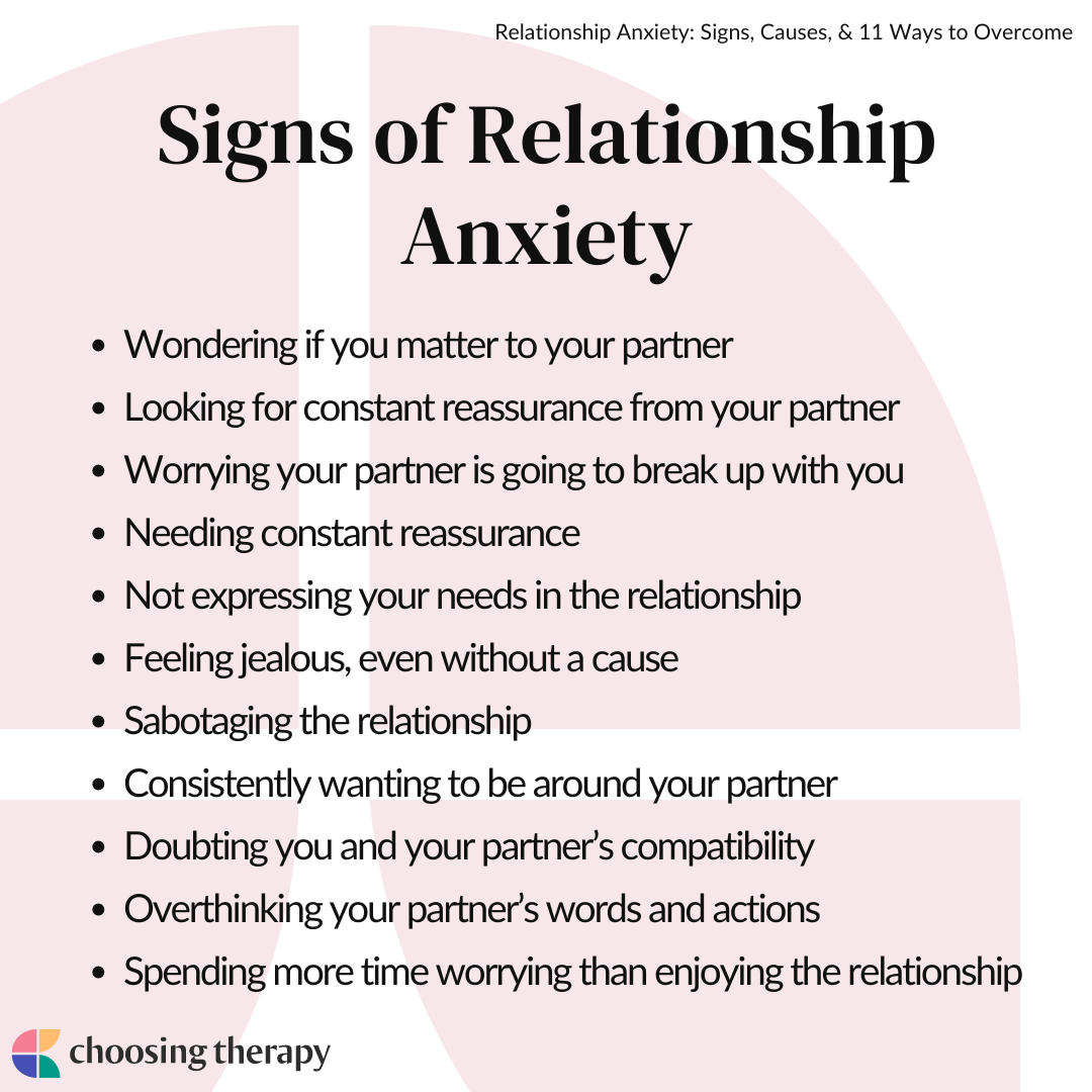 7 Signs of Relationship Anxiety & 8 Healthy Tips for Improvement