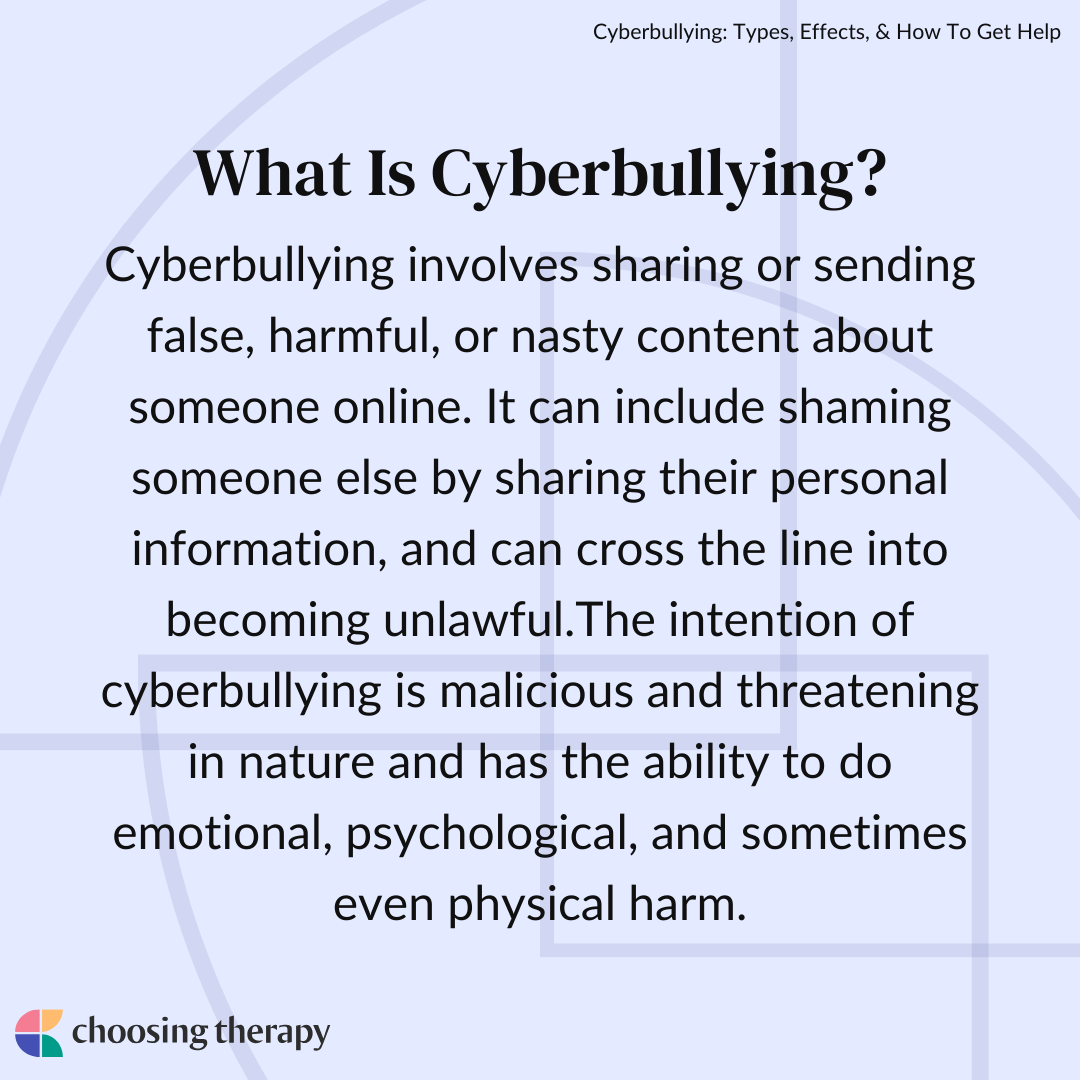 Cyberbullying: Types, Effects, & How To Get Help