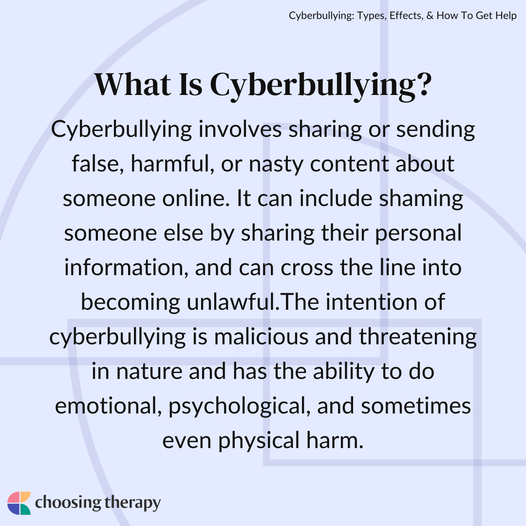 Cyberbullying Types Effects How To Get Help