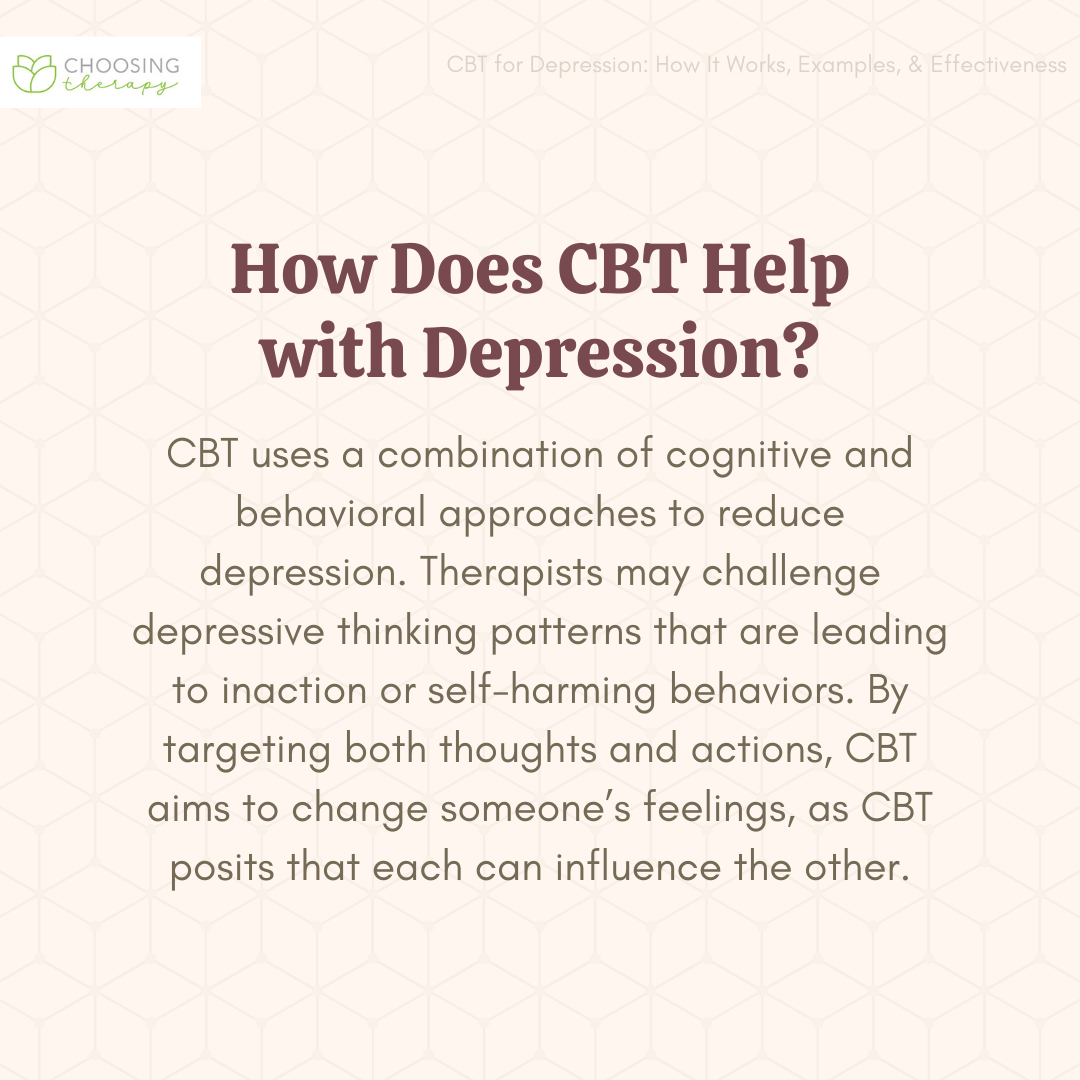 CBT For Depression How It Works Examples Effectiveness