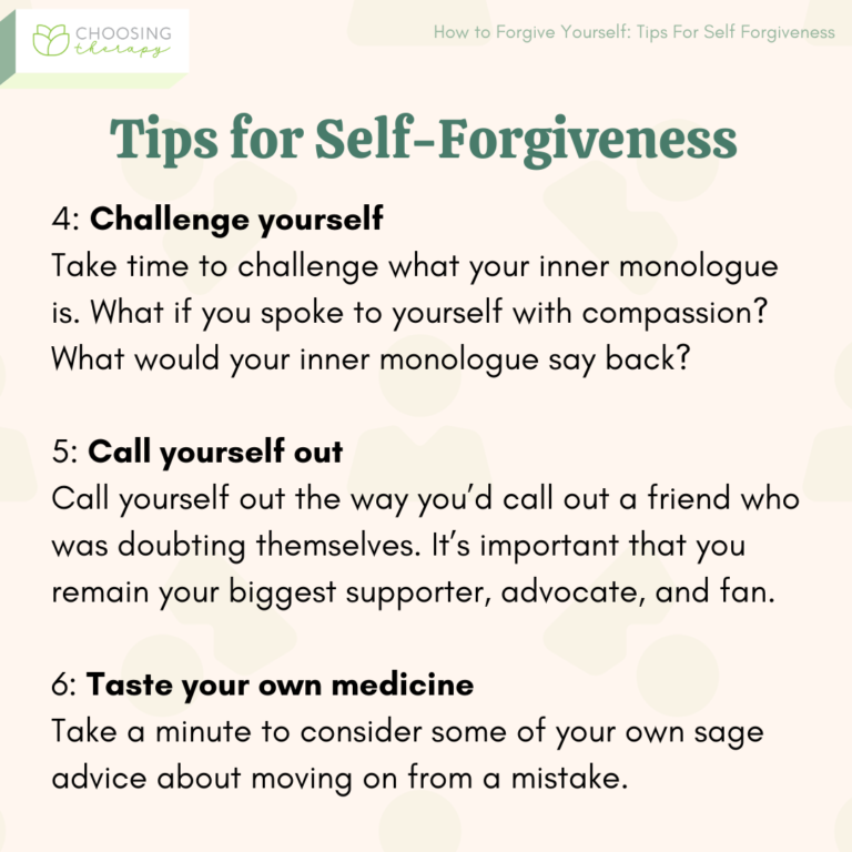 How To Forgive Yourself: 9 Tips For Self Forgiveness - Choosing Therapy