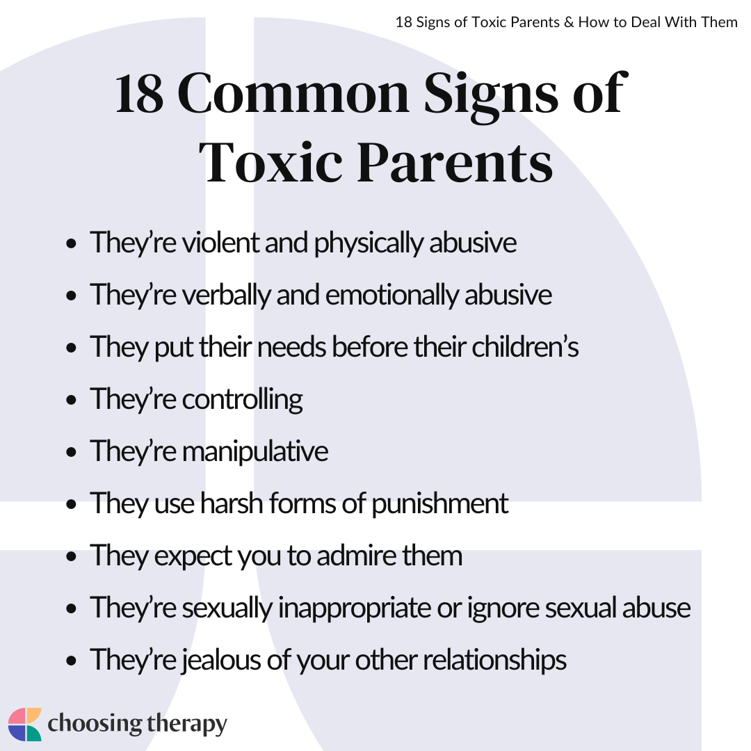 20 Signs You Have Toxic Parents How To Deal With Them