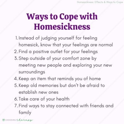 Homesickness: Signs, Effects & 7 Ways To Cope - Choosing Therapy