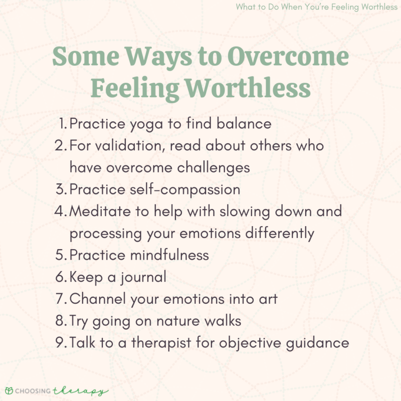 What to Do When You’re Feeling Worthless - Choosing Therapy