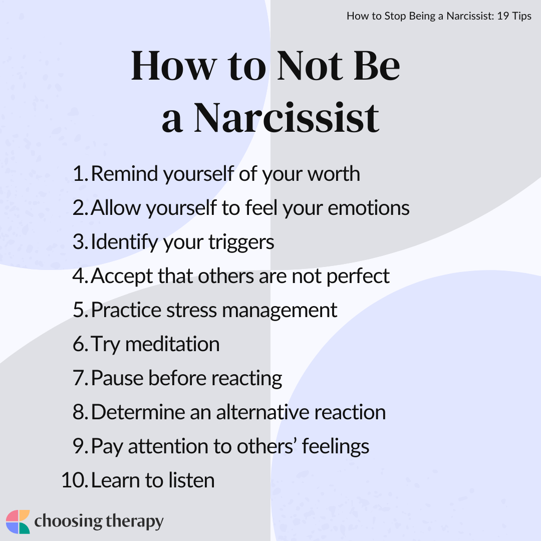 19 Practical Steps to Stop Being a Narcissist