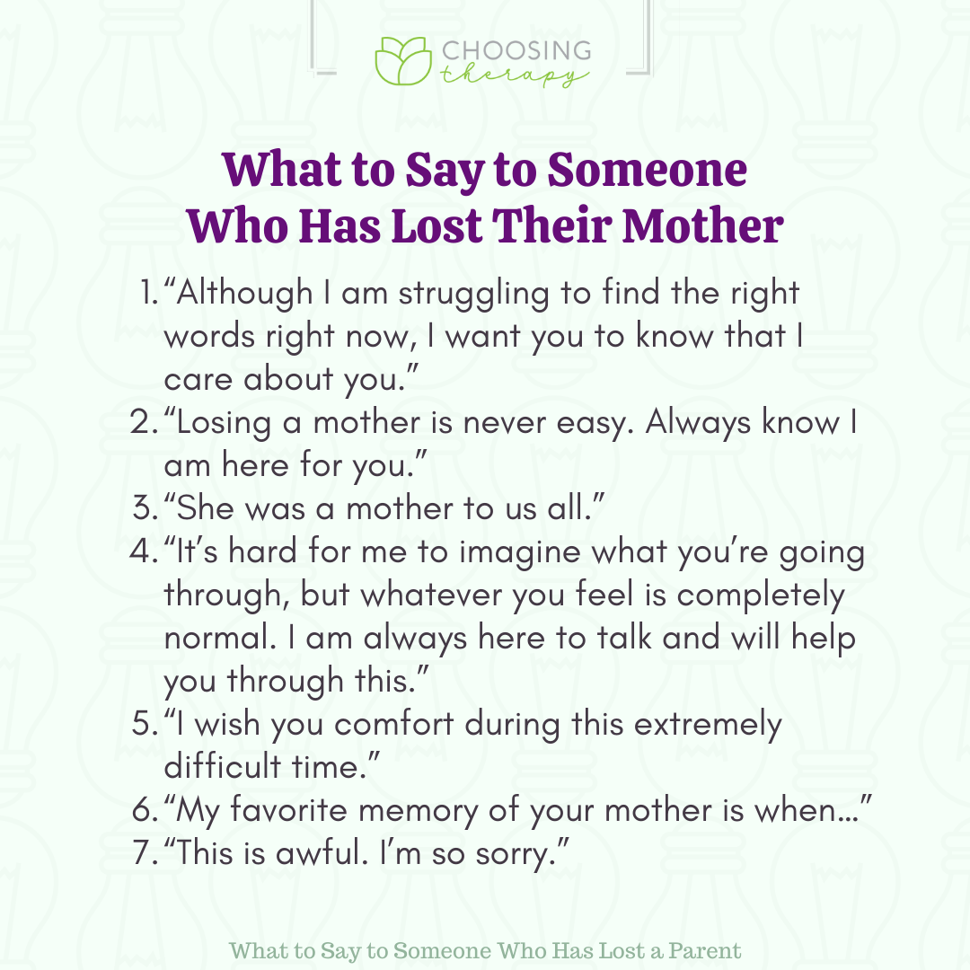 34 Best Things To Say To Someone Grieving A Parent