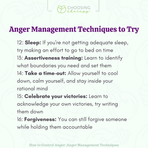 How to Control Anger: 21 Anger Management Techniques - Choosing Therapy