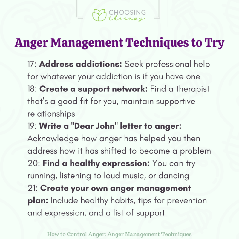 How to Control Anger: 21 Anger Management Techniques - Choosing Therapy