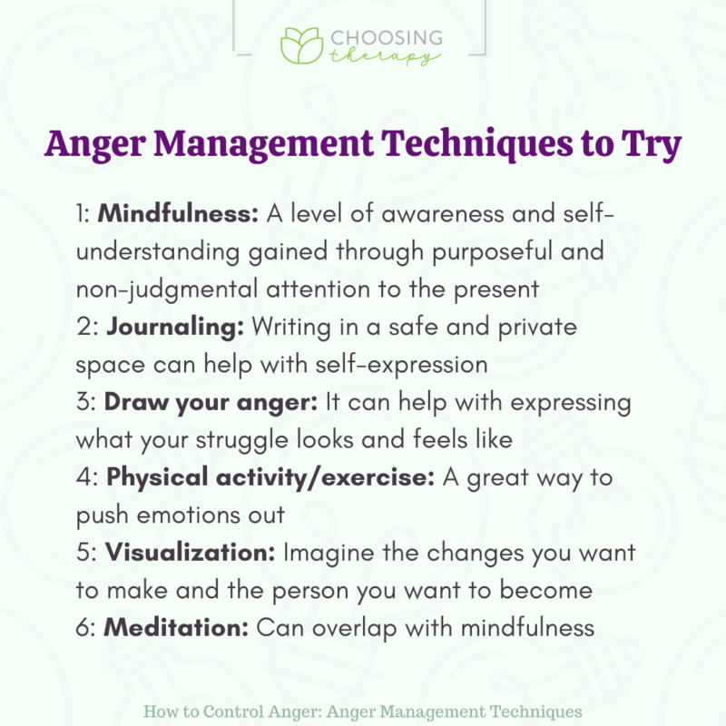 How to Control Anger: 21 Anger Management Techniques - Choosing Therapy