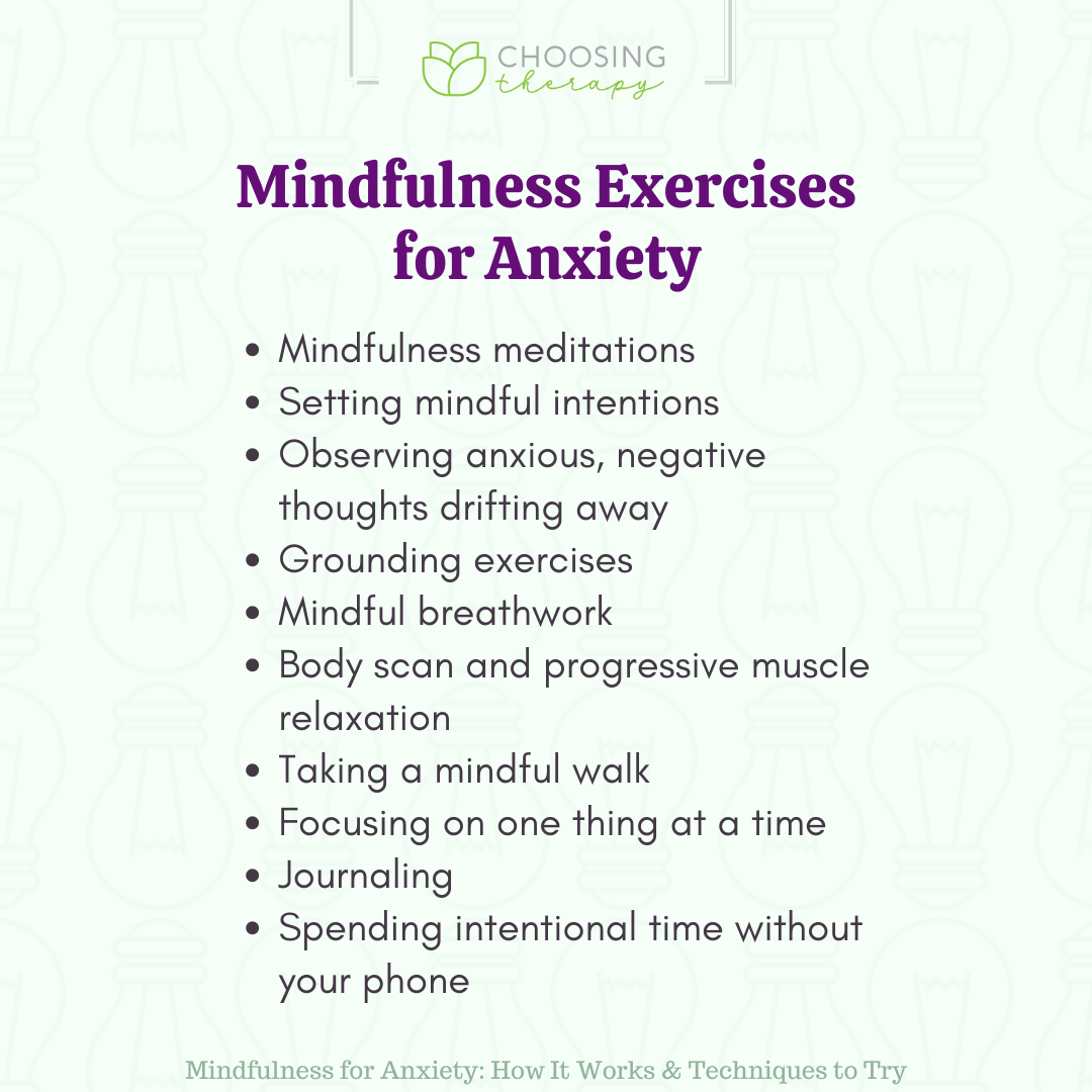 Mindfulness for anxiety relief
