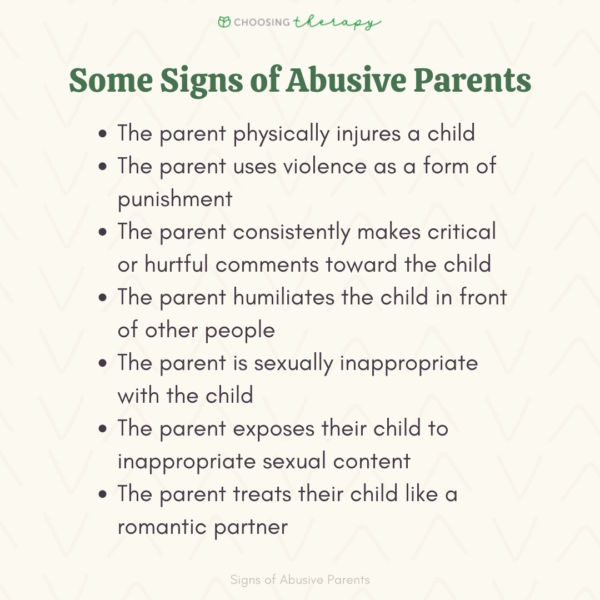 15 Signs You Have Abusive Parents