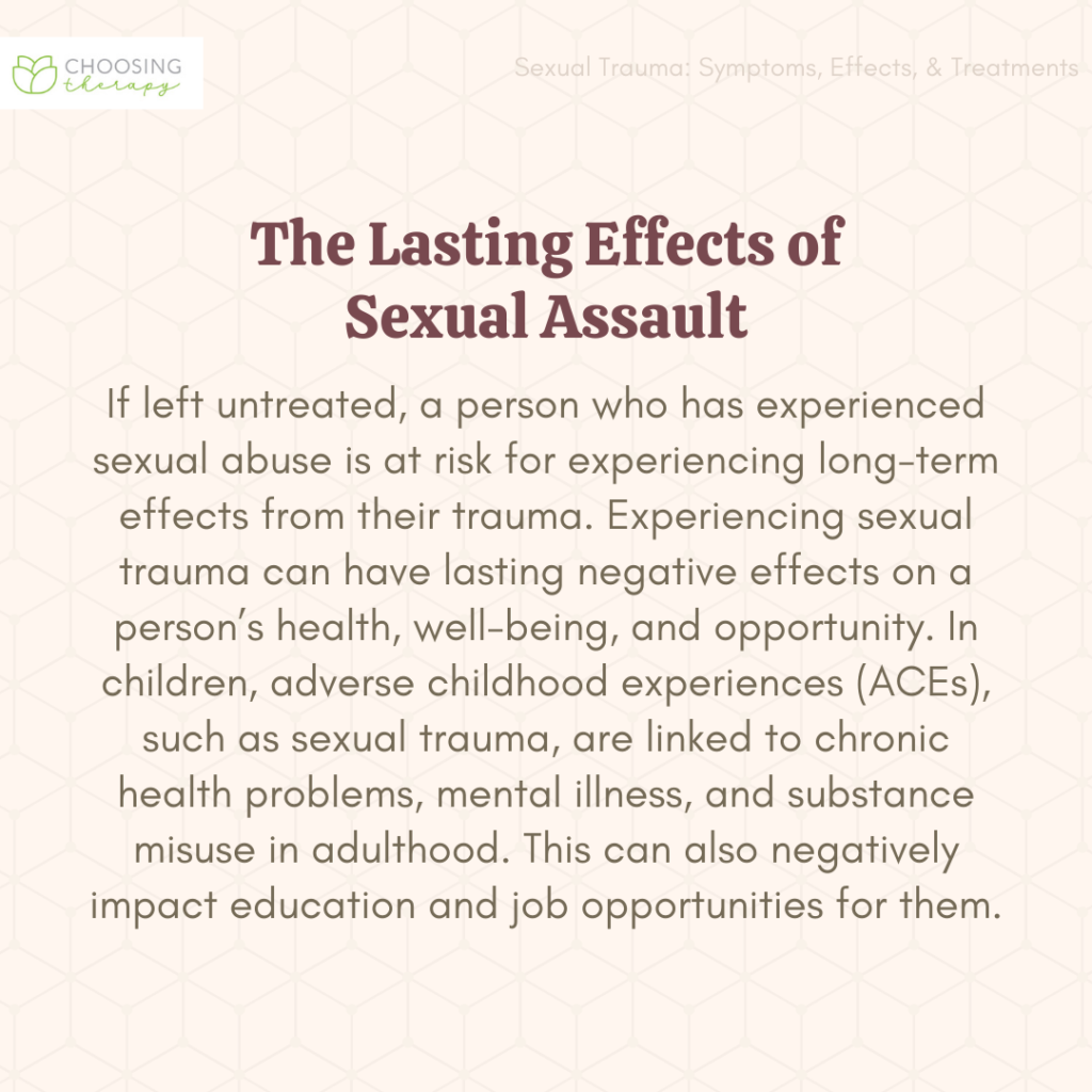 Sexual Trauma: Symptoms, Effects, & Treatments