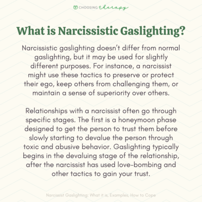 Narcissistic Gaslighting: What It Is, Signs, & How Cope