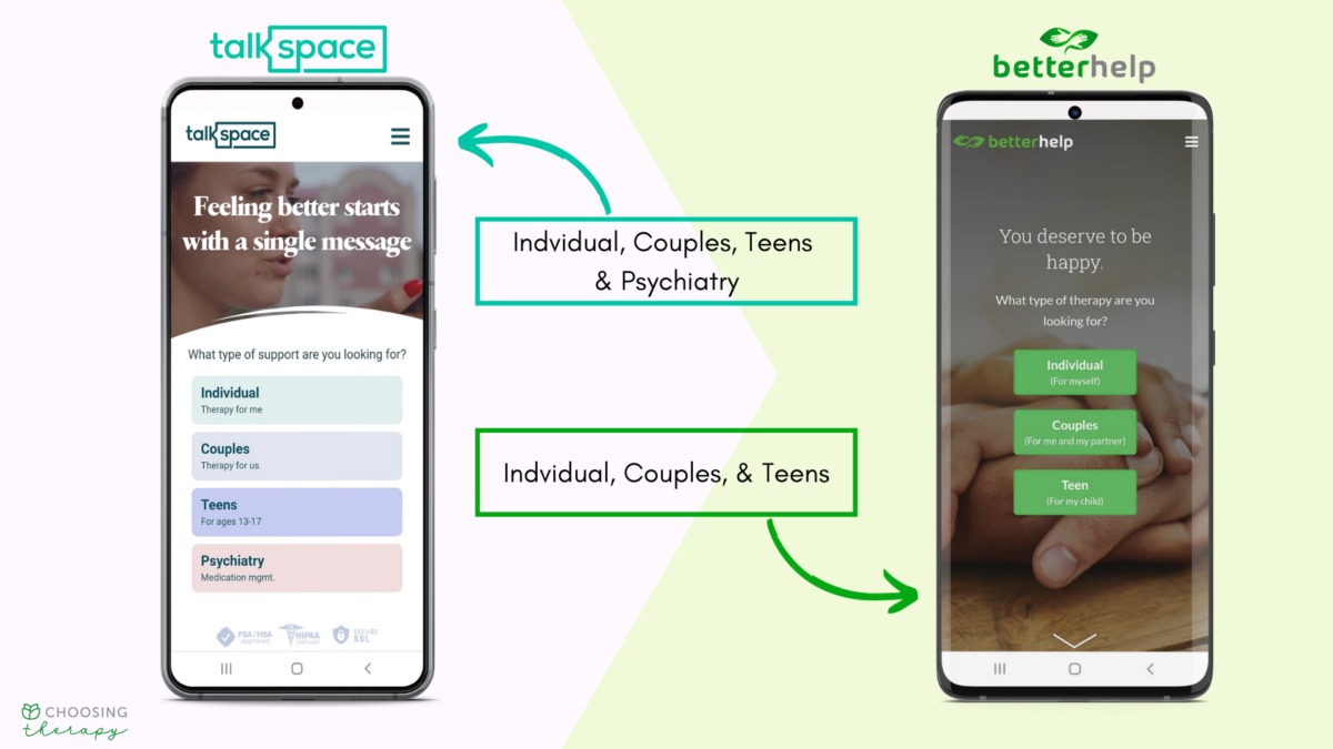 Talkspace Vs BetterHelp 2022: Which Online Therapy Option Is Best ...