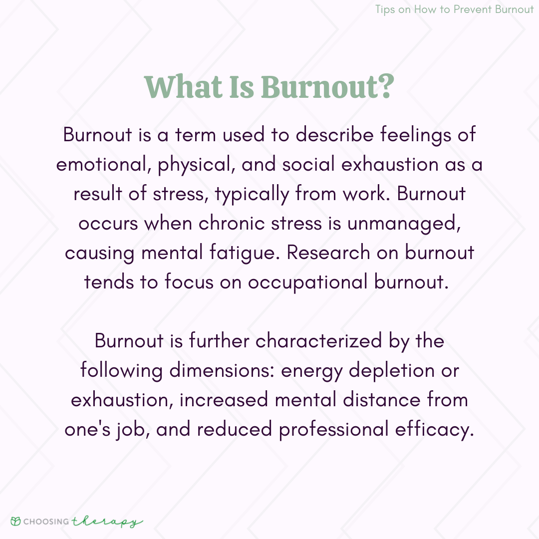 How to Prevent Burnout: 11 Tips From Therapists