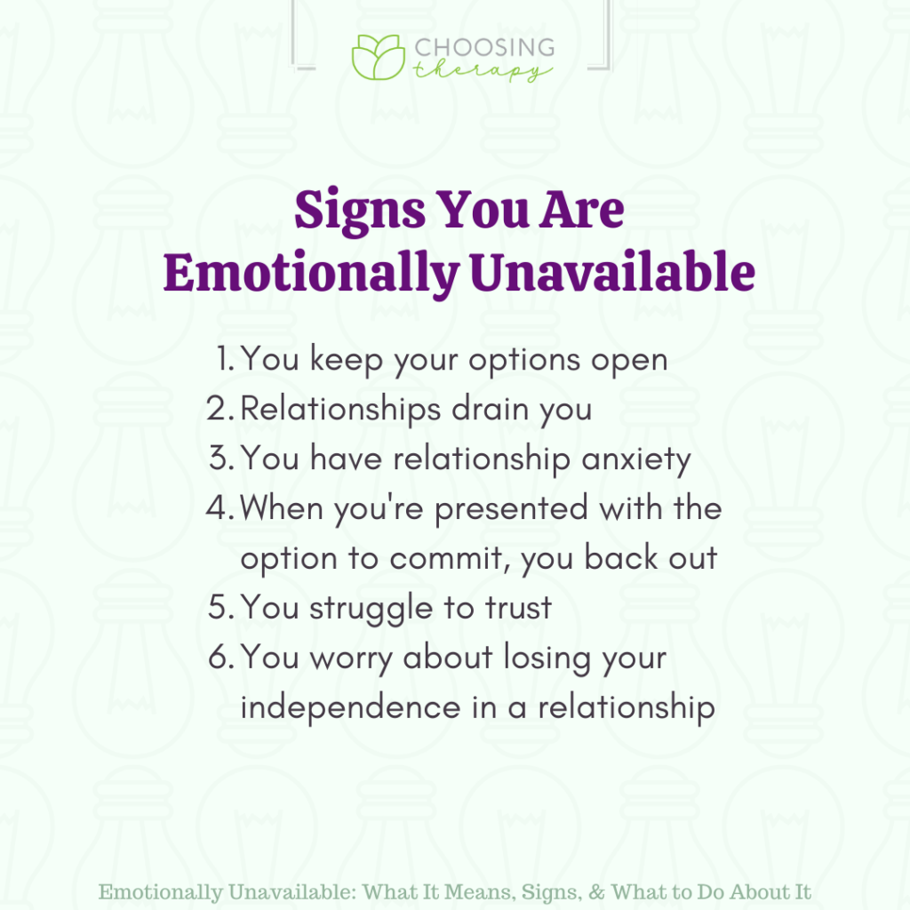 13 Signs Someone Is Emotionally Unavailable