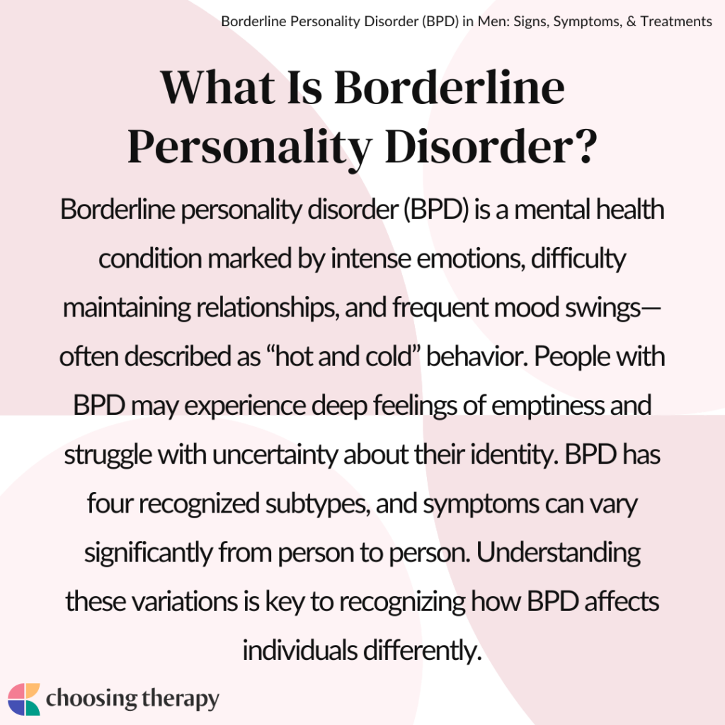 Borderline Personality Disorder (BPD) in Men