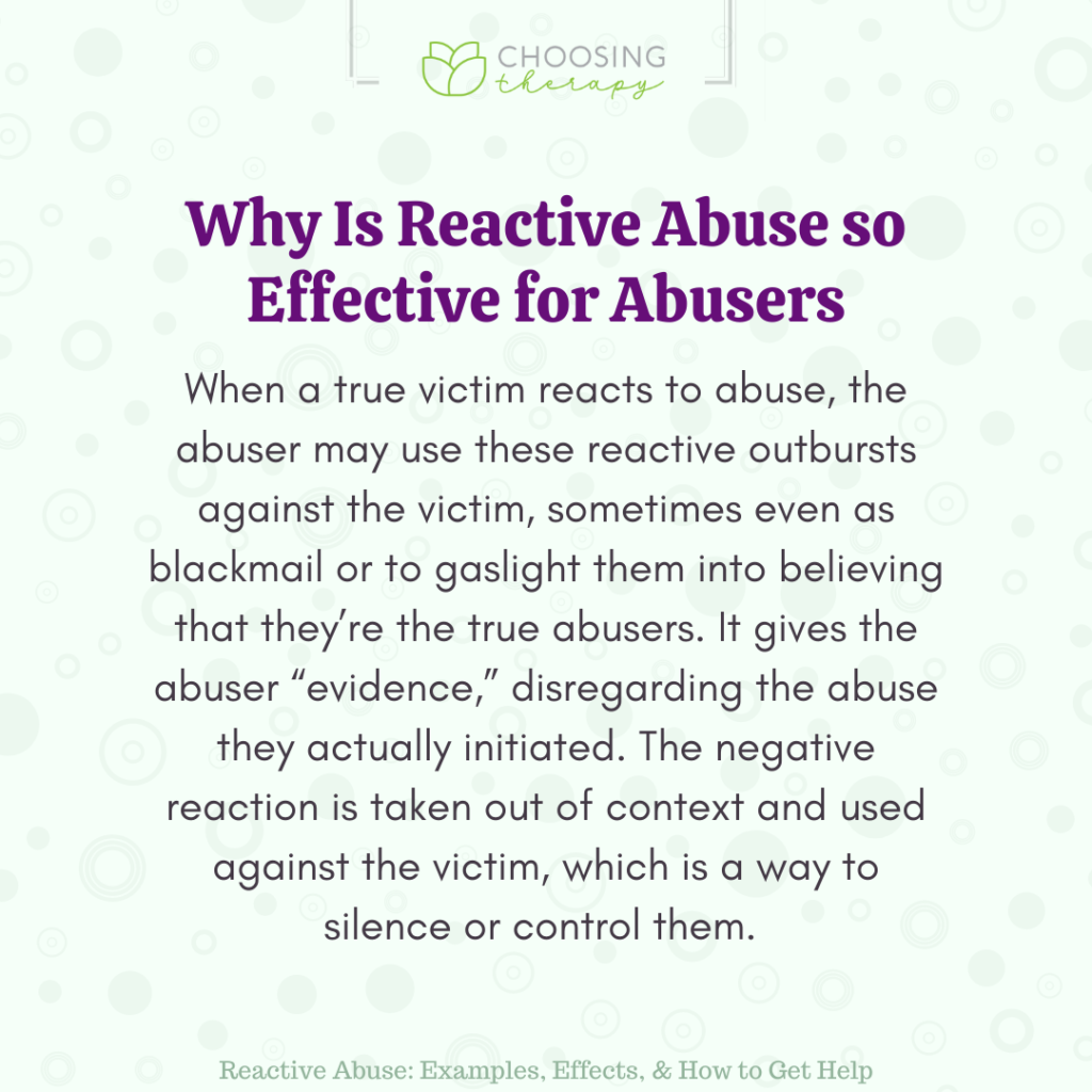 What Is Reactive Abuse?